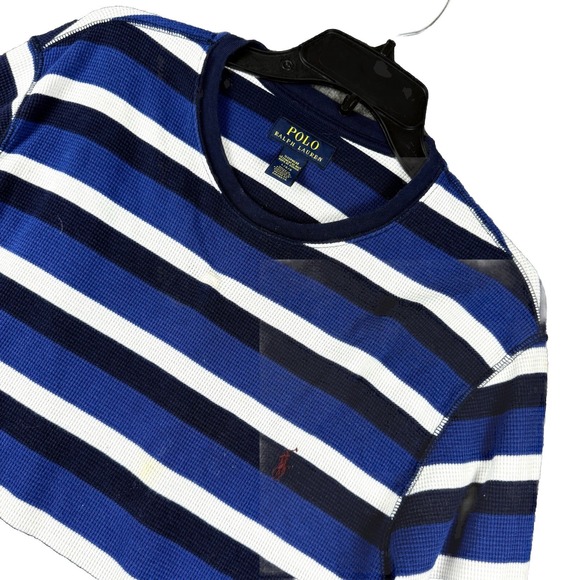 Polo Ralph Lauren Other - Polo Ralph Lauren Men's Striped Waffle-Knit Pajama Shirt Navy/White large